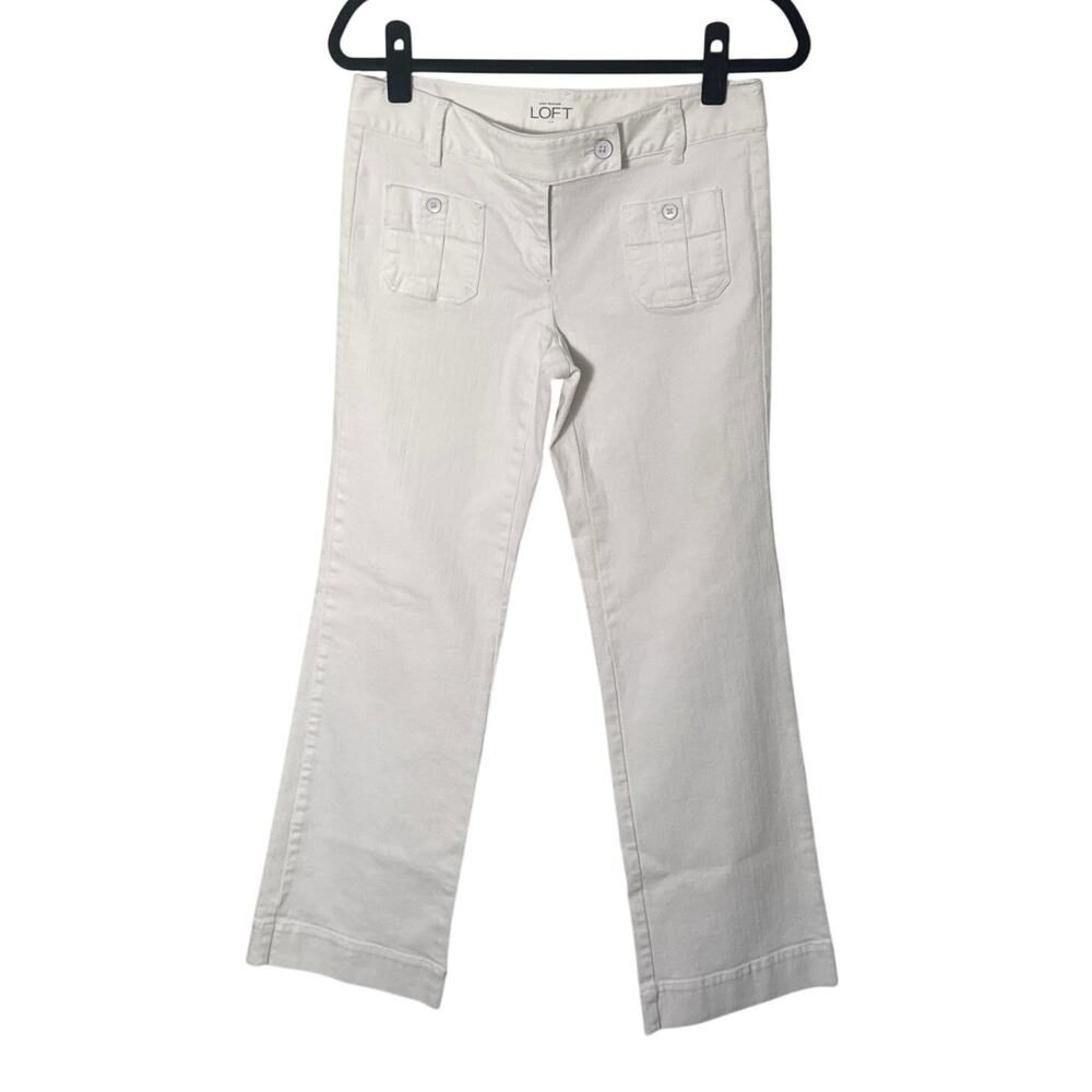 Ann Taylor Loft Modern Trouser Jeans in White Size‎ 2